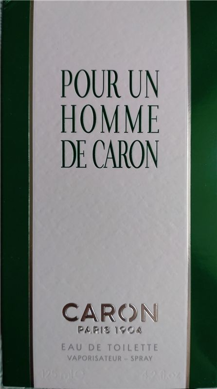 Pour Un Homme de Caron — ağ qutunun ön tərəfi