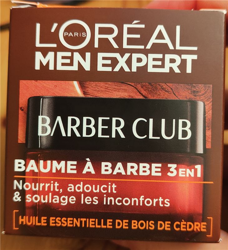 L'Oréal Men Expert Barber Club saqqal balzamı — qutunun ön tərəfi